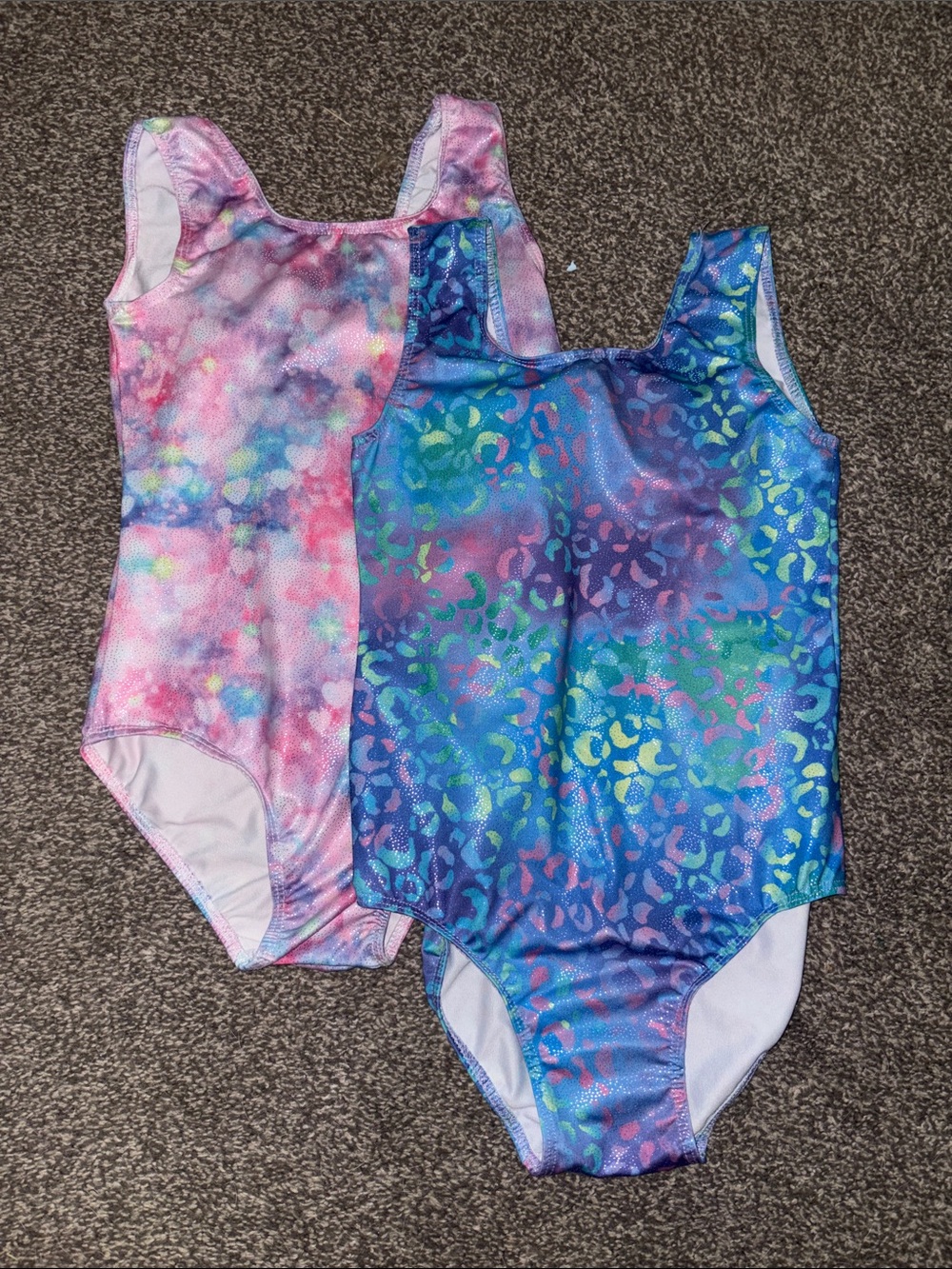 Source Unknown Pink & Blue Kids Leotards Set